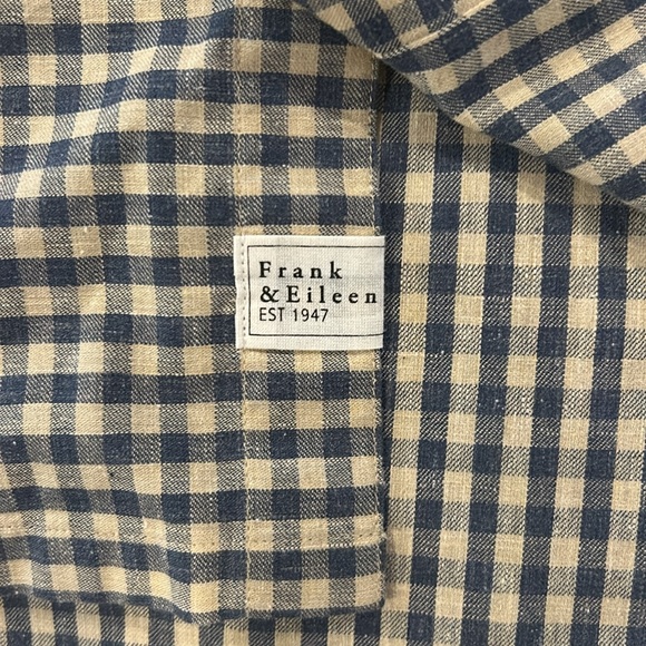 Frank & Eileen Hunter Step-Hem Button Shirtdress in Navy and Natural Sand - Picture 7 of 12